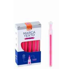 MARCA TEXTO FLUORESCENTE ROSA C/12 CA2202
